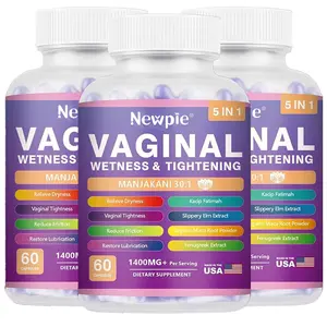 Vaginal Moisturizer Capsules, Female Vaginal Probiotics Wetness & Tightening Vaginal Wellness Supplement for Enhance Vaginal Muscle Tone & Vaginal Dryness- Vegan,  60 Capsules