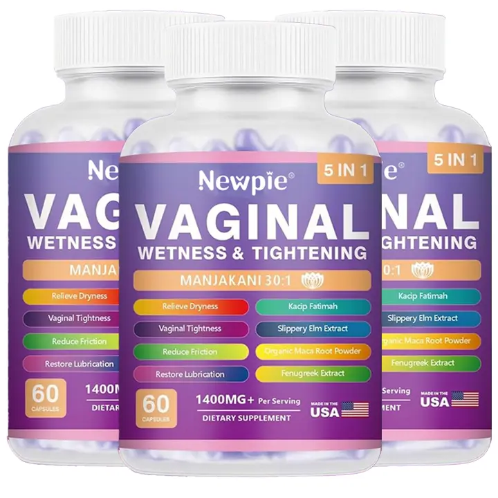 Vaginal Moisturizer Capsules, Female Vaginal Probiotics Wetness & Tightening Vaginal Wellness Supplement for Enhance Vaginal Muscle Tone & Vaginal Dryness- Vegan,  60 Capsules