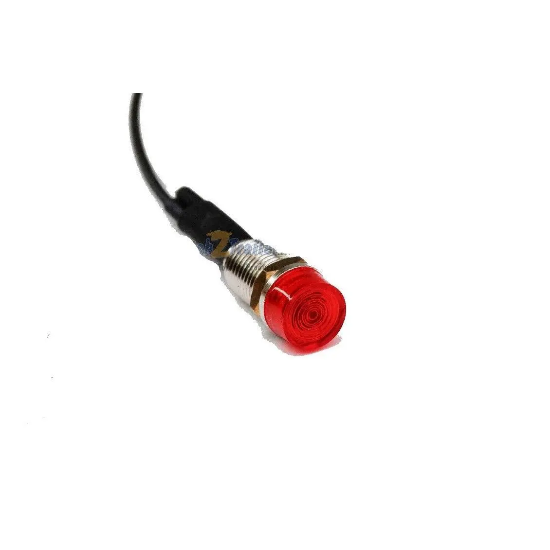 1-Piece Mountable Red Mini LED Dash Indicator Light for Cars/Motorcycles, 1/4-Inch Mounting Hole, Bright LED Light