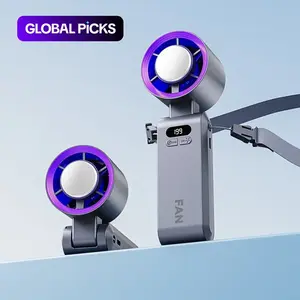 ice fan Portable Handheld High Speed Fan 199 Adjustable Levels Foldable for Summer Travel Vacation Essentials& Outdoor Activities cool fan #GLOBAL PICKS