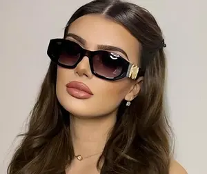 Rectangle Sunglasses for Women Retro Driving Glasses 90’s Vintage Fashion Irregular Frame