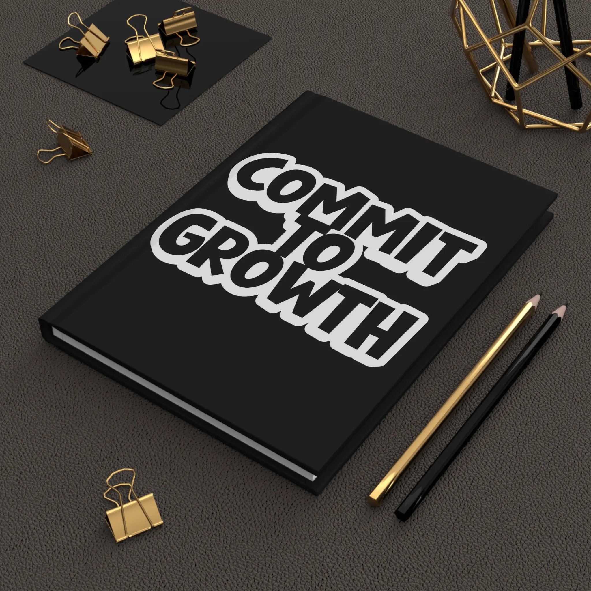 COMMIT TO GROWTH Blank Journal for Writing and Sketching - Hardcover Matte Journal, Notebook, Diary, Sketchbook, Scrapbook, 5x7 inches
