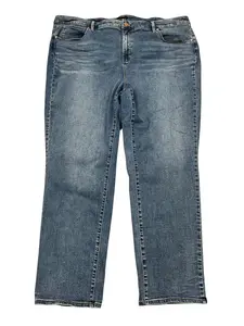 Jeans Straight By Talbots In Blue Denim, Size:24