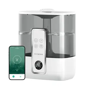 Humidifiers for Bedroom, 5L Top Fill for Large Room, 50H Runtime, WiFi control,28 dB Quiet Supersized Cool Mist Air Humidifier for Baby Nursery, Plants, Indoor, Night Light, Easy to Clean & Fill