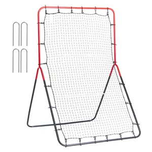 VEVOR Baseball And Softball Rebounder Net,  3 x 4.5 ft PitchBack Baseball Pitching Nest, 3-Way Baseball, Softball Pitchback Net, Fielding Trainer, Bounce Back Net for Fielding/Throwing Practice