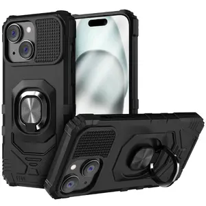 Rome Tech Armor Magnetic Case for Apple iPhone 15 Plus – Rugged Protection with Built-In Magnetic Ring & Magnetic Mount Compatibility, Shockproof Armor, Raised Bezel Screen & Camera Protection, Secure Grip Design