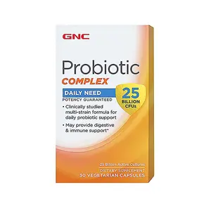 GNC Probiotic Complex - 25 Billion CFUs, 30 Capsules, Healthcare Edible GNC Probiotic Complex - 25 Billion CFUs, 30 Capsules, Healthcare Edible