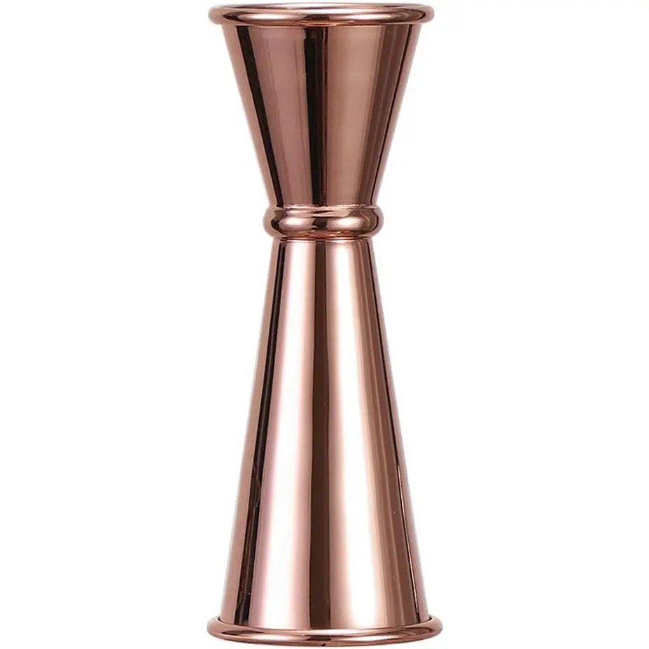 1 Pack Double Cocktail Jigger, Stainless Steel Bar Jiggers with Measures, 2 oz/1 oz Jigger for Bartending,Bar Tools Used for Bar,Home Party,Bar Measuring Jigger (Rose gold)