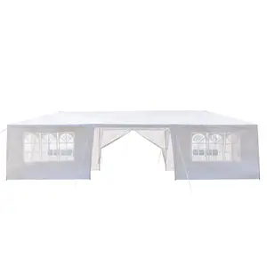 10x30 Ft Heavy Duty Outdoor Shade Canopy Shelter, Wedding Event Party Tent with 5 Removable Sidewalls, for Gazebo Patio Use, Heavy Duty Canopy