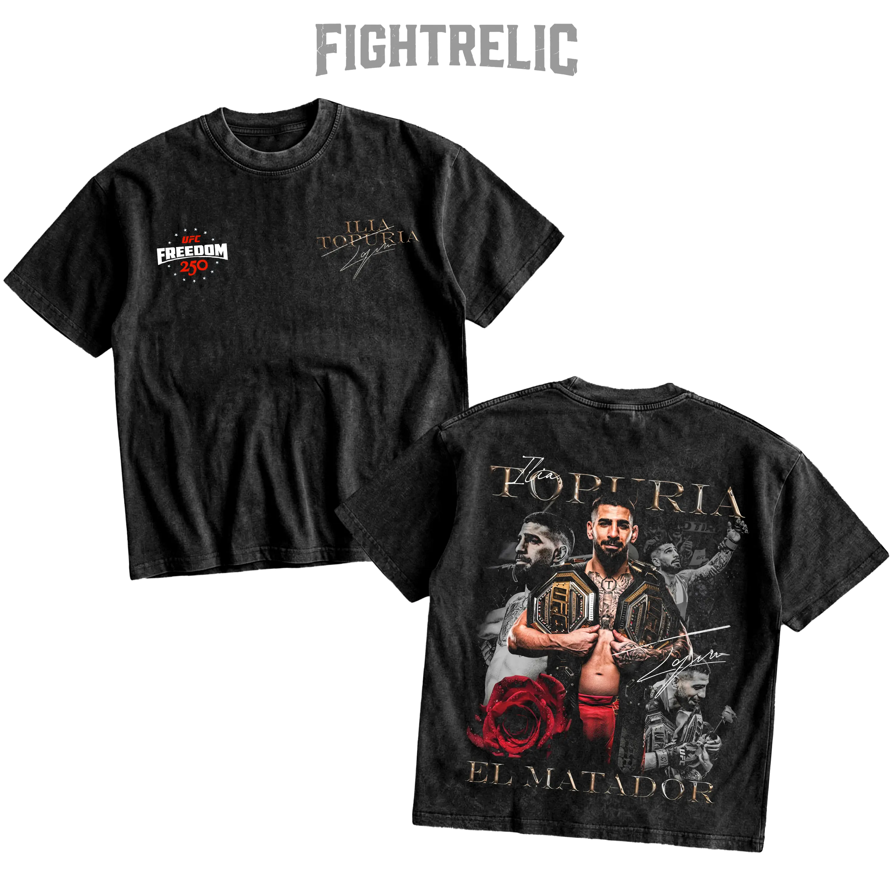 FIGHTRELIC UFC Ilia Topuria Freedom 250 Years Men's Shirt, UFC Fighters Tshirt MMA Fan, UFC MMA Shirt, UFC Champions Sports Shirt wash shirt, Gift for Him Gift For Her, Made In USA.