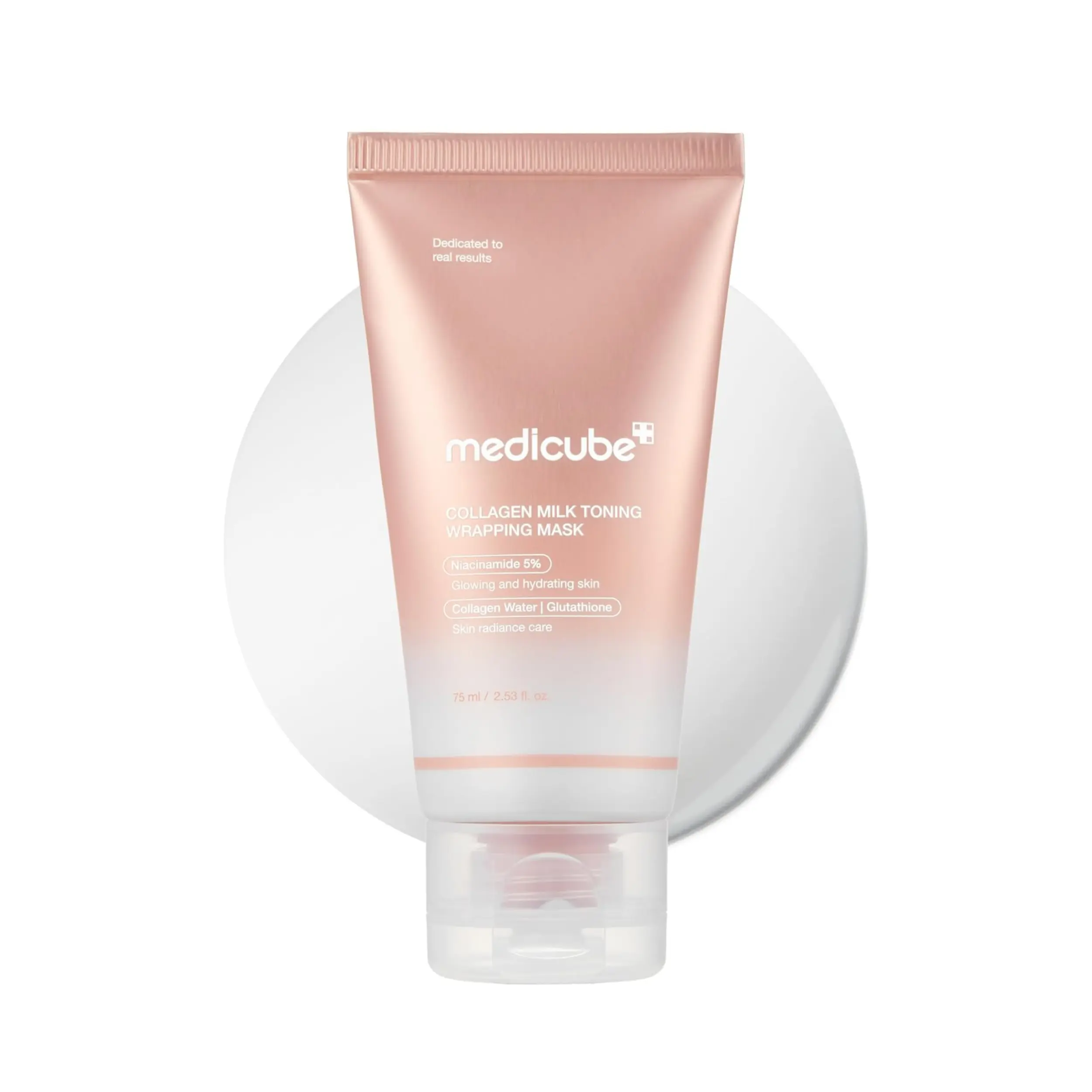 [Official Medicube Partner] Collagen Milk Toning Wrapping Mask 75ml - Wrapping Mask Collagen Glazed Milky Glow Daytime Peel Off Mask | Quick and Easy Care with Glutathione, Niacinamide for Plumped, Hydrated & Smooth Skin | Korean Skin Care