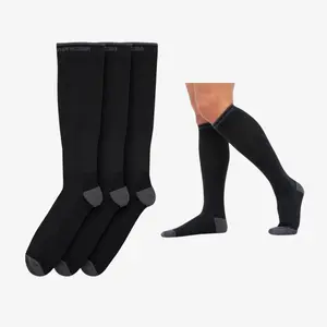 Copper Compression Knee High Socks (3 Pairs) for Men & Women: Targeted Compression for Circulation, Pain Relief, and Enhanced Performance – Comfortable, Breathable, and Ideal for Sports, Travel, and Everyday Wear