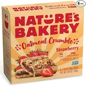 Nature's Bakery Oatmeal Crumble Strawberry Bars, 1.41 Oz, 6 Ct