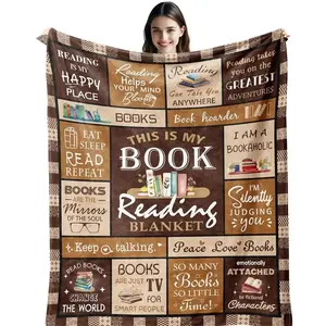 Soft Comfy Throw Blanket - Giftable Heartfelt Gift for Book Lovers, Ideal Present for Book Enthusiasts, Bedding & Linens Textiles Blanket Throw, Giftable Blankets