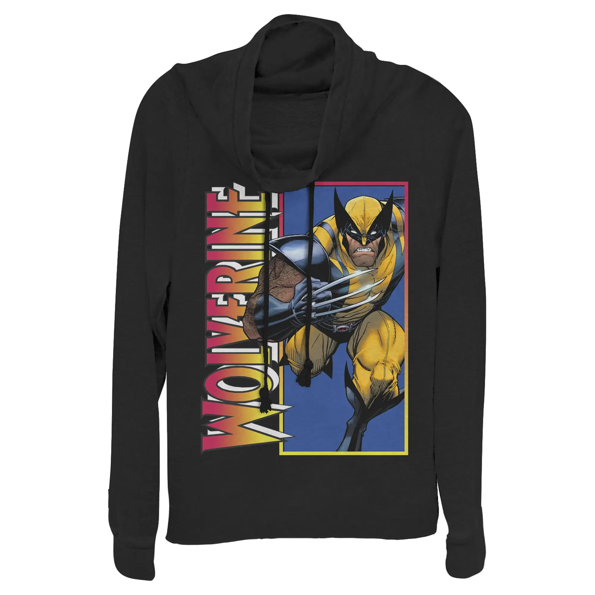Juniors Womens Marvel X-Men Wolverine Claw Cowl Neck Sweatshirt