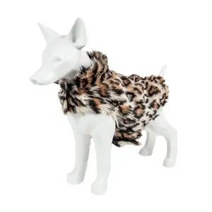 Pet Life Luxe 'Lab-Pard' Leopard Patterned Fur Dog Coat Jacket