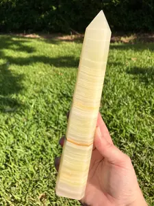 Green Banded Calcite Tower