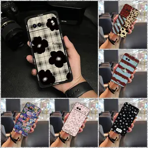 Anti-dust Waterproof Phone Case For Google Pixel6A oil painting Cartoon Shockproof Dirt-resistant Silicone Phone Pouch Full wrap Fashion Design Durable TPU Cute Anti-knock Graffiti