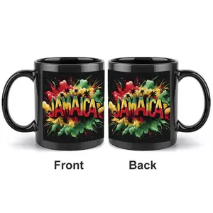 1pc 11oz Jamaica Tropical Ceramic Mugs, Perfect Gift for Holidays & Special Occasions,Ideal for Home or Office Use,Coffee Mug, for Trucking Fans,Mom,Best Friend,Outdoor camping Coffee Cups & Mugs