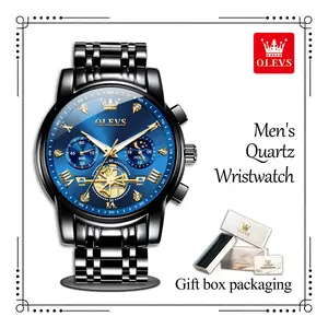 OLEVS Men's & Teen Quartz Watch, Trendy Fashion Design, Luminous & Waterproof Wristwatch 2856