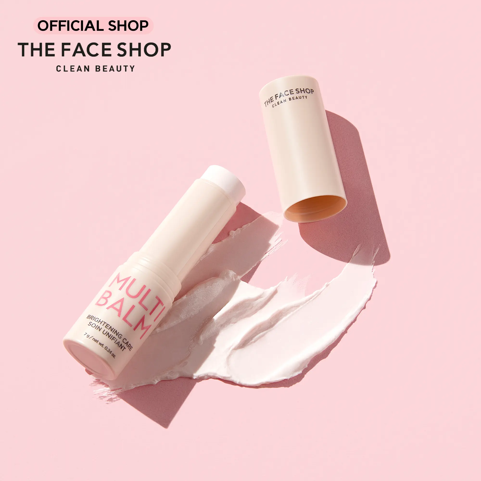 THE FACE SHOP Brightening Care Multi Balm - Single Item Gentle Moisturizing All-in-One Daily Moisturizer with Vitamin C & Vitamin E, Hydrates Dry Sensitive Skin, Improves Uneven Tone, Strengthens Barrier - Korean Skincare