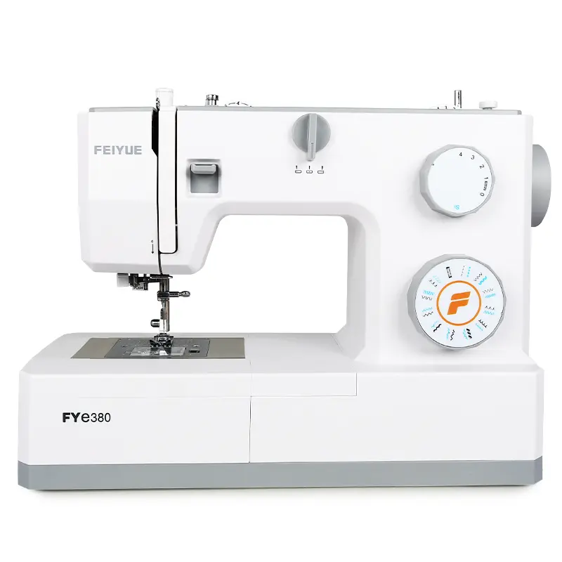 FEIYUE FYe380 Heavy-Duty Multifunctional Metal Frame Home Sewing Machine - Portable, Easy-to-Operate Tool with 5 Sewing ft, 3 Needles, Multiple Needle Positions, Speed Control, Eco-Friendly Servo Motor, Accessory Kit for Home Projects, Multifunctional Hom