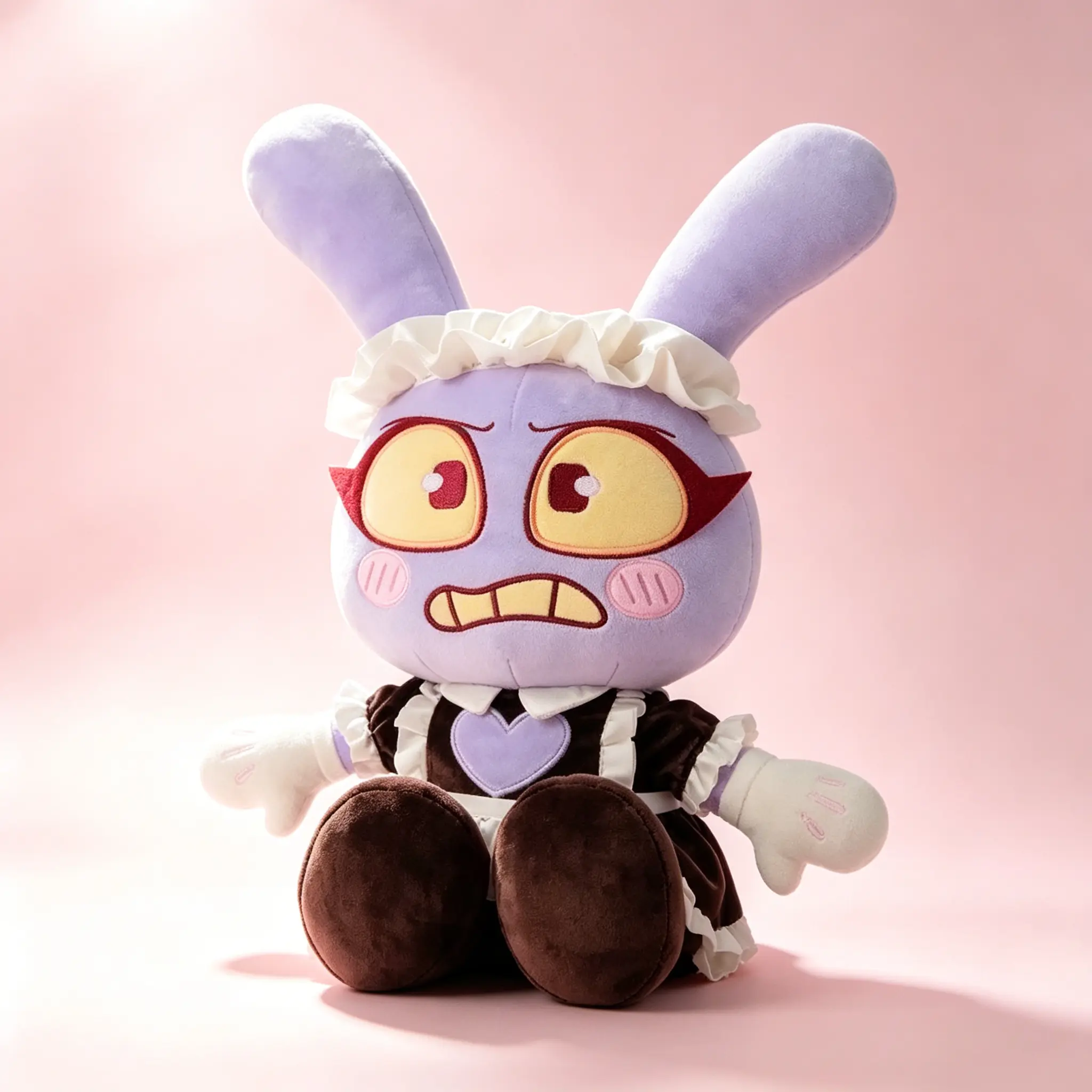 The Amazing Digital Circus Maid Jax Plush Doll, Cute Cartoon Rabbit Stuffed Toy, Soft Collectible Plushie, Birthday Holiday Gift for Kids and Game Fans
