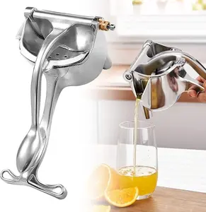 Fruit Juice Squeezer Handheld Aluminum Alloy - Manual Juicer Hand Press, Non-Slip Ergonomic Handle, Easy to Use & Clean,  Great Bar Juicer for Citrus, Pomegranate, and Other Fruits