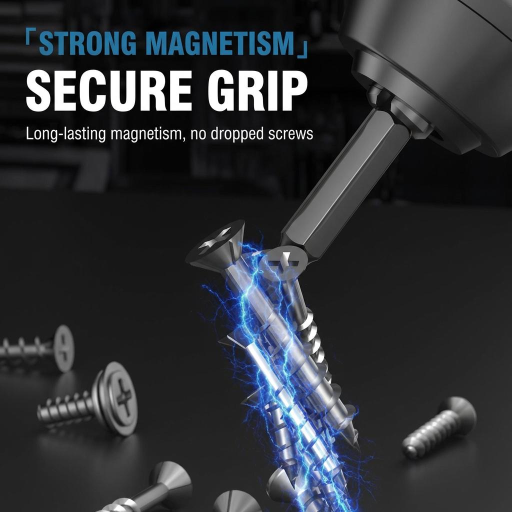 10 PCS Woodworking & Masonry Drill Bit Set, Premium HSS Hex Shank Impact Rated Kit with Spade Bits, Multi-Material Tile Brick Drill Bits, S2 Steel High Torque Screwdriver Bits for Deck Building