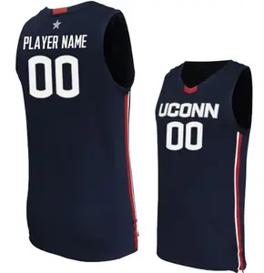 UConn Custom Basketball Jersey Navy Red White, Personalized Player Name Number 00, College Huskies Fan Jersey, NCAA Game Day Outfit Gift