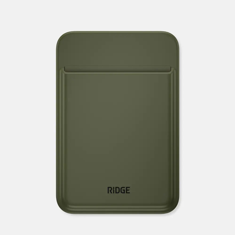Ridge MagSafe Cardholder | Slim iPhone Card Holder | Magnetic Snap Attachment | Holds Up to 3 Cards | Quick Access Phone Wallet | TPU & Carbon Fiber Options