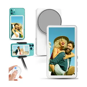Gifting Essentials for VLOG selfies, monitor screen for convenient live streaming, magnetic mobile phone video log selfie monitor, wireless back camera monitor for live streaming/TK