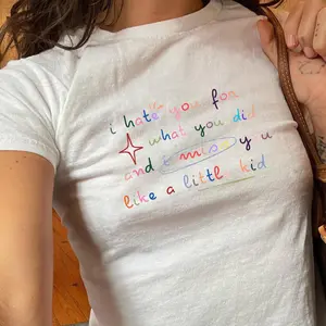 Phoebe Bridgers Shirt Motion Sickness Baby Tee - i miss you like a little kid shirt, know it's for the better shirt, trendy babytee, y2k