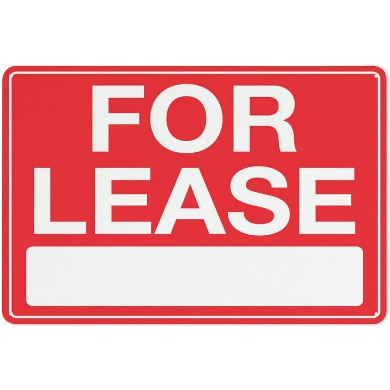 8x12in Aluminum For Lease Sign (1 Pcs) - High-Quality Reflective Sheeting Material, Rust-Free, Weather-Resistant, Waterproof, Easy-To-Mount, Long-Lasting, All Seasons Outdoor Home Decor Sign