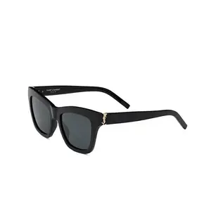 Pre-owned Saint Laurent SL M156 Square Sunglasses Black SLG04