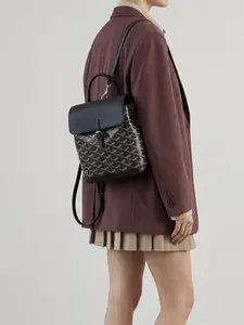 Pre-owned Goyard leather Backpacks Alpine mini Backpack Black