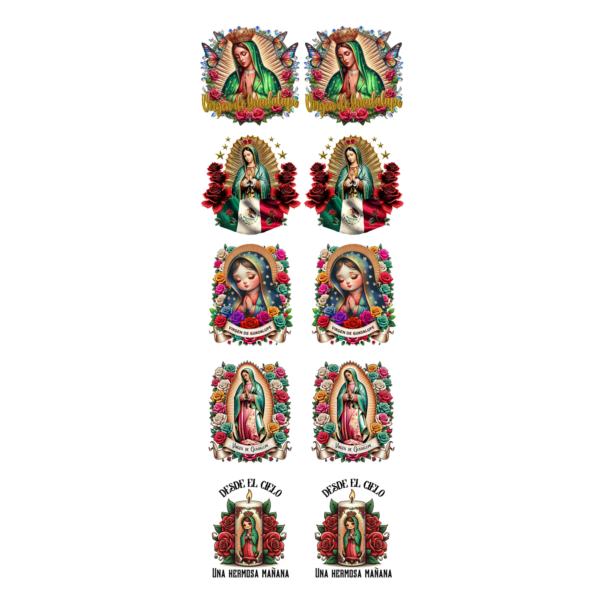 G35 Virgin De Guadalupe Gangsheet with 10 transfers