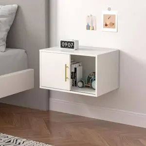 RoyalCraft Cube Storage Organizer with Sliding Door, White Stackable Bookshelf, Modular Cubby Storage System, Wooden Display Shelf for Small Space, Closet, Living Room, Bedroom, Apartment, Dorm
