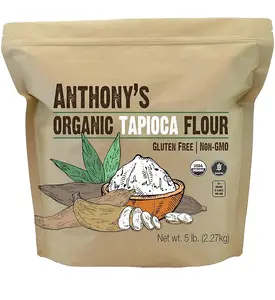 Anthony's Organic Tapioca Flour Starch, 5lbs, Gluten Free & Non GMO