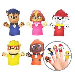 stress relief toys - Ginsey Nickelodeon PAW Patrol Bath Finger Puppets, 5 Pc - Party Favors, Educational, Floating Pool Toys, Beach Toys, Story Time, Playtime
