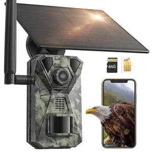 4G Cellular Trail Camera 2K HD - Watch Wildlife Live Anywhere, No WiFi Needed, Smart Motion Detection, Waterproof Outdoor Cam