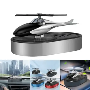 Car Air Freshener Diffuser, Helicopter Solar Rotating Aluminum Alloy Diffuser, Stress Relief & Odor Purification, Car Aroma Diffuser, Car Accessories, for Car Office Home Study Room