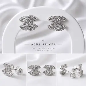 silver stud earrings arretes de plata