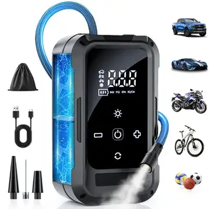 NeoAuto 2 Pack Portable Car Tire Inflator Pump 150PSI Digital Display Air Pump with LED Lighting, Wireless USB-C Rechargeable
