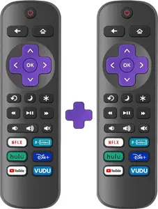 2 Pack Replacement Remote Control Only for Roku TV, Compatible with TCL Roku/Hisense Roku/Onn Roku Series Smart Tvs (Not for Roku Stick, Box or Speaker) BGUP