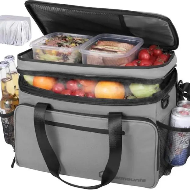 48 Cans(30L) Bag with Top Storage - grey