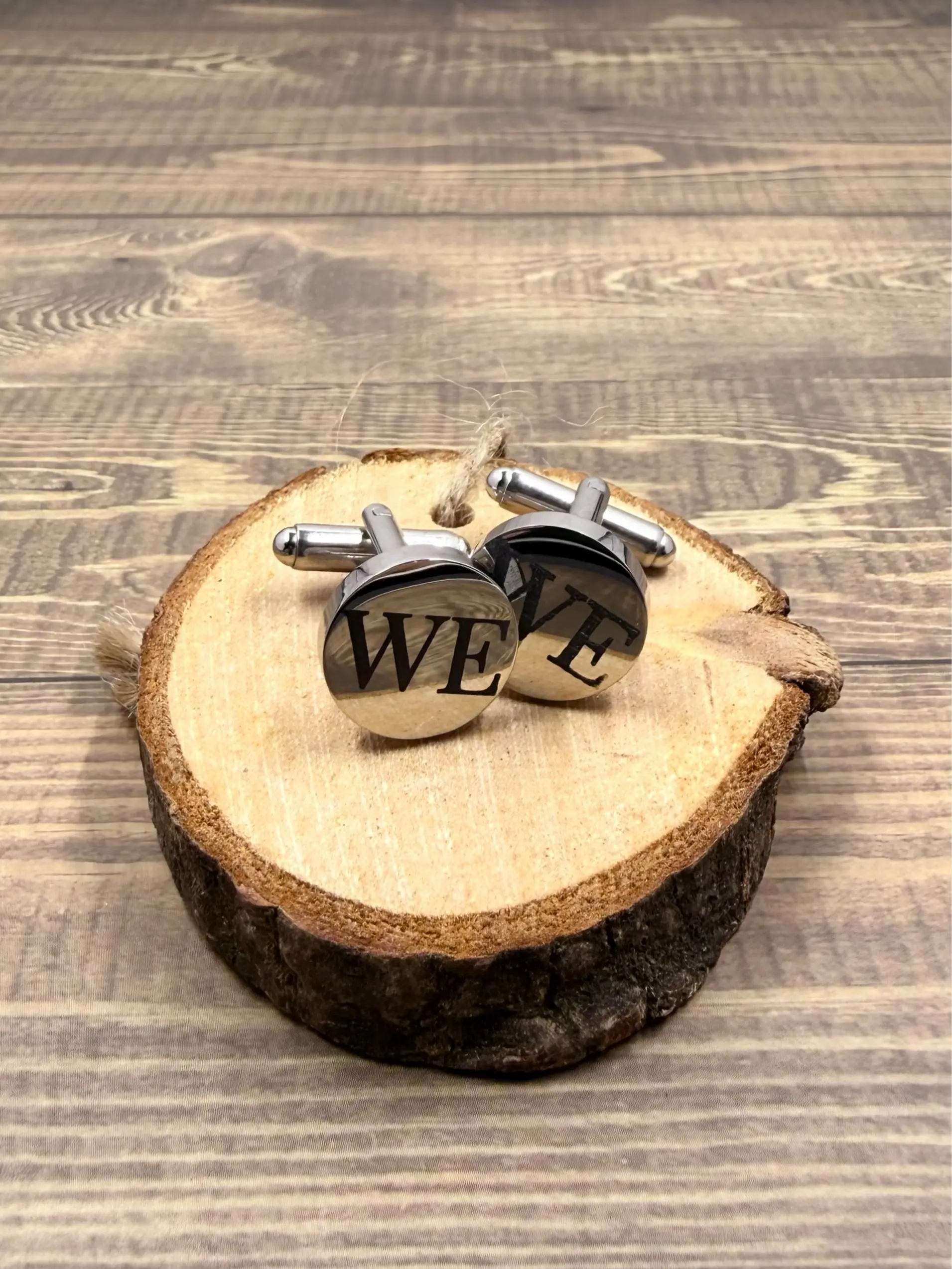 Monogram Cufflinks • Custom Engraved Cuff Links • Personalized Gift for Him • Groom & Groomsmen Accessories