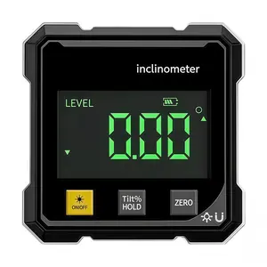 Magnetic Digital Angle Finder with Dual Laser Guide & 360° Magnetic Attachment Rechargeable Angle Meter for Woodworking Construction and Machinery