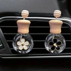 Car Air Freshener Bottle, 2 Counts Car Air Outlet Perfume Bottle Ornament, Car Aromatherapy Bottle, Car Interior Decoration Accessories, Car Interior Diffusers, Car Scents for Women & Men