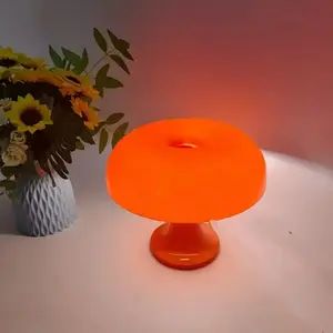 LED Mushroom Decorative Table Lamp, Christmas Light, Valentine's Day Light, 3 Color Adjustable Romantic Art Desk Lamp, USB Powered, Dimmable Nightlight, Light